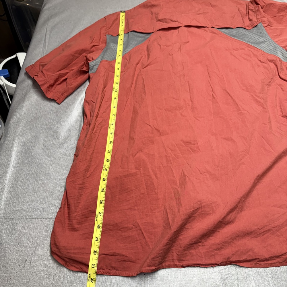 Gander Mountain Vented Fishing Shirt Mens XLT Coral Vintage - Picture 6 of 9